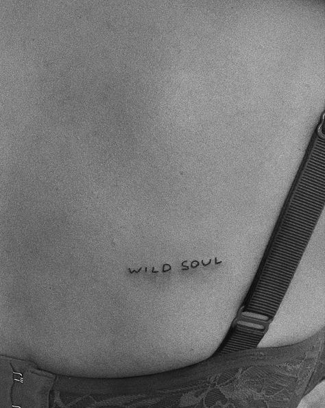 Hand poke tattoo in black and white on the back Lifes Short Tattoos, Live Fearlessly Tattoo, Take It Slow Tattoo, What If It All Works Out Tattoo, Soul Friend Tattoo, Small Tattoo Inspo Women, Stay Present Tattoo, Woman Tattoo Aesthetic, Be Good Tattoo