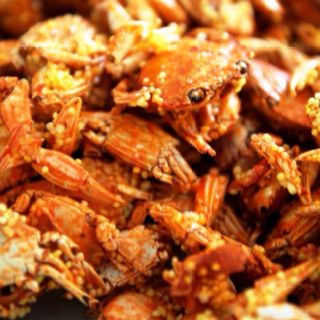 Deep fried baby crabs. Eat the whole thing! Baby Crabs Food, Baby Crab Crispy, Kira Yagami, Baby Crab, Crab Recipes, Yummy Comfort Food, Food Recepie, Restaurant Food, Restaurant Recipes