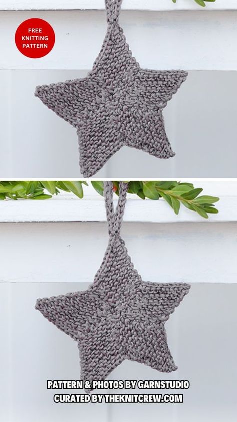 Knitted Star, Knit Star, Knitted Christmas Decorations, Christmas Knitting Patterns Free, Sale Ideas, Dishcloth Knitting Patterns, Magic Loop, Holiday Garlands, Christmas Knitting Patterns