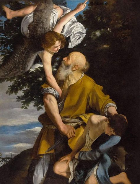 Orazio Gentileschi, Abraham And Isaac, Story Of Abraham, Fear And Trembling, Abraham And Sarah, Artemisia Gentileschi, Baroque Art, Biblical Art, Catholic Art