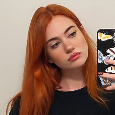 Redhead Dark Eyebrows, Red Hair With Dark Eyebrows, Ginger Hair Dark Eyebrows, Dark Orange Hair, Jules Ambrose, Red Eyebrows, History Student, Twisted Hate, Dark Eyebrows