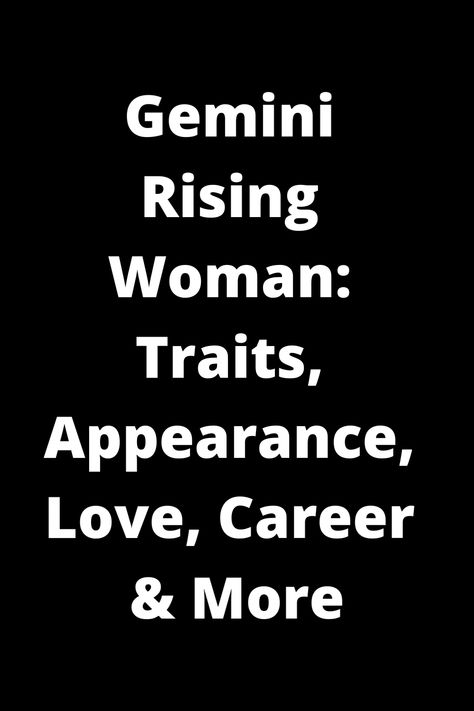 Discover the fascinating world of a Gemini Rising woman! Uncover her unique traits, captivating appearance, love preferences, and career insights. Explore the intricate layers that shape her dynamic personality. Learn more about what makes this zodiac sign stand out among the rest. Gemini Traits Woman, Gemini Rising Appearance, Gemini Women, Dynamic Personality, Mom Health, Gemini Rising, Short Term Goals, Mood Changes, Social Circle