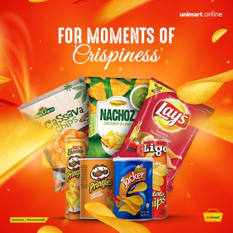 Super Market Creative Ads, Creative Grocery Ads, Snacks Advertising, Creative Supermarket Advertising, Supermarket Banner Design, Snack Poster, Online Grocery Shopping Creative Ads, Snack Ads, Supermarket Social Media Design