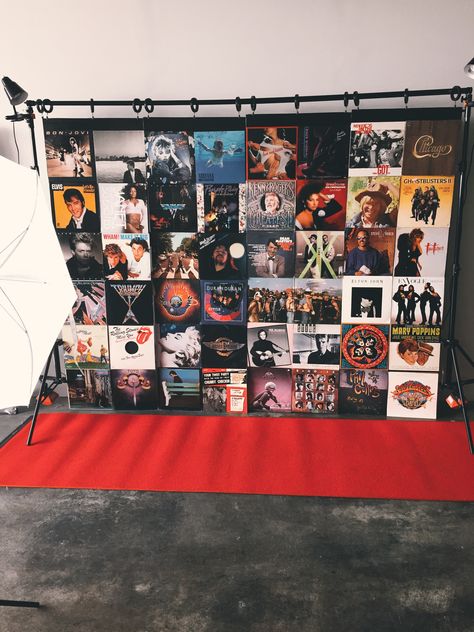 backdrop 90s Photo Backdrop, Record Photo Backdrop, Rocker Decor, Rock And Roll Photo Booth, Rockstar Backdrop, Rockstar Theme Party Decoration, Photo Booth Party, Photobooth Backdrop, Festa Rock Roll