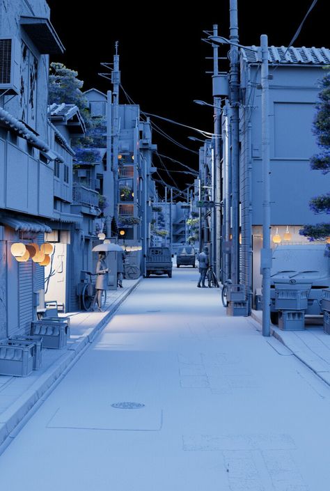 ArtStation - Japanese Alleyway Full 3D CGI - Maya & V-Ray, Steffen Hampel Mc Escher Stairs, Japanese Alleyway, Escher Stairs, Game Level Design, Polygon Modeling, Photorealistic Rendering, Model City, 3d Modeling Tutorial, Japan Street