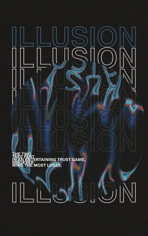 Invisible Graphic Design, Merch Design Ideas Aesthetic, T Shirt Aesthetic Design, Illusion Typography, Techno Tshirt, Album Cover Art Design, Illusion Poster, Acid Design, Rave Design