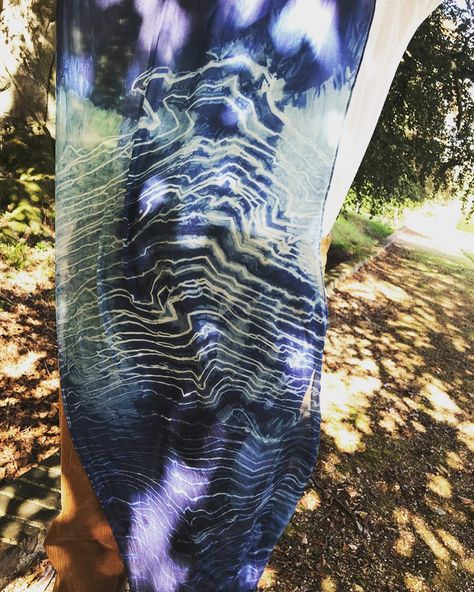 Indigowares on Instagram: “Beautiful autumn day! Caught this scarf in the breeze. I have spent most of the day with my ‘website’ hat on - uploading images and getting…” Indigo Clothing, Eco Friendly Materials, Bohemian Winter, Shibori Designs, Repurposed Fabric, Tie Dye Fashion, Shibori Silk, Indigo Shibori, Textile Crafts