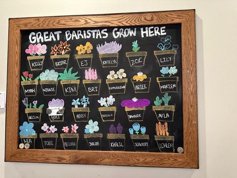 Starbucks Community Board, Deli Board, Chalk Art Signs, Starbucks Crafts, Chalk Markers Art, Work Signs, Starbucks Store, Boards Ideas, Sandwich Board