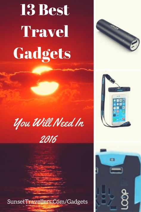 13 Best Travel Gadgets 2016 That Every Traveller Will Need - Sunsettravellers (1) Travel Gadgets Long Flights, Travel Gadgets Accessories, Cell Phone Antenna, Best Travel Gadgets, Security Gadgets, Tech Apps, Disney Cruise Tips, Useful Gadgets, Travelling The World