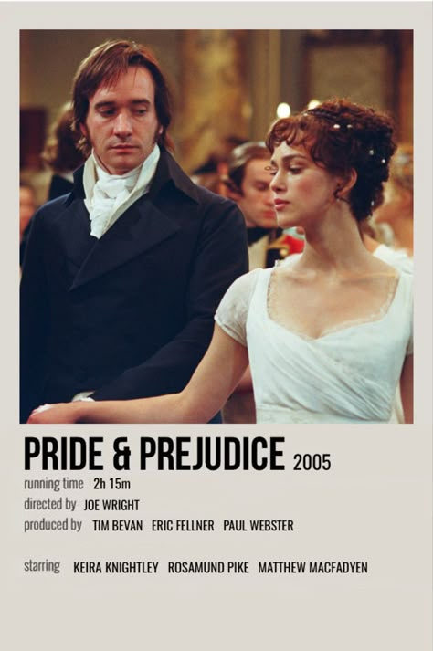 Pride And Prejudice Movie, Pride & Prejudice Movie, Pride And Prejudice 2005, Iconic Movie Posters, Film Posters Minimalist, Pride Prejudice, Happy End, Film Posters Vintage, Matthew Macfadyen