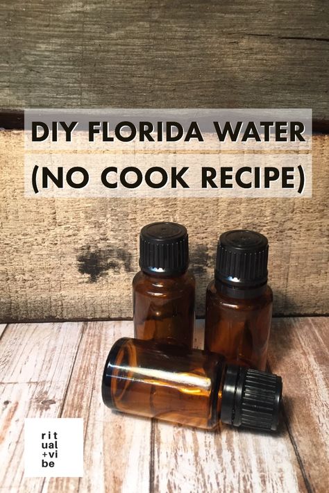 DIY Florida Water Recipe to cleanse your aura or your altar or workspace. Florida Water Recipe Essential Oils, Florida Water Recipe Hoodoo, Diy Florida Water Recipe, Florida Water Recipe, Cleanse Your Aura, Sacred Water, Florida Water, Diy Essentials, Kitchen Witchery