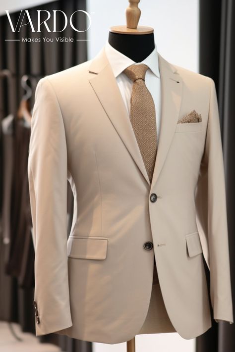 Beige Tuxedo Men, Beige Wedding Suit Groom Attire, Beige Mens Suit Wedding, Beige Tuxedo Wedding, Tan Suits For Men, Tan Tuxedo Wedding, Beige Groomsmen Suits, Beige Suit Men, Champagne Suit