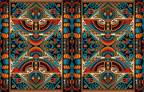 Ancient Egypt Clothing, Egyptian Design Pattern, Egyptian Fabric, Carpet Wallpaper, Wallpaper Backdrop, Design For Clothing, Egyptian Pattern, Egyptian Design, Water Patterns