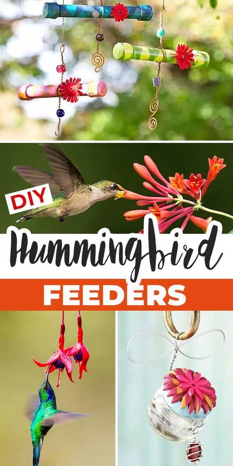 DIY Hummingbird Feeders, Nectar, Plants and Even Swings! • The Garden Glove Hummingbird Perch Diy, Hummingbird Crafts, Homemade Hummingbird Feeder, Diy Hummingbird Feeder, Craft Organization Diy, Bird Feeder Craft, Gardening Gift Baskets, Hummingbird Nectar, Hummingbird House