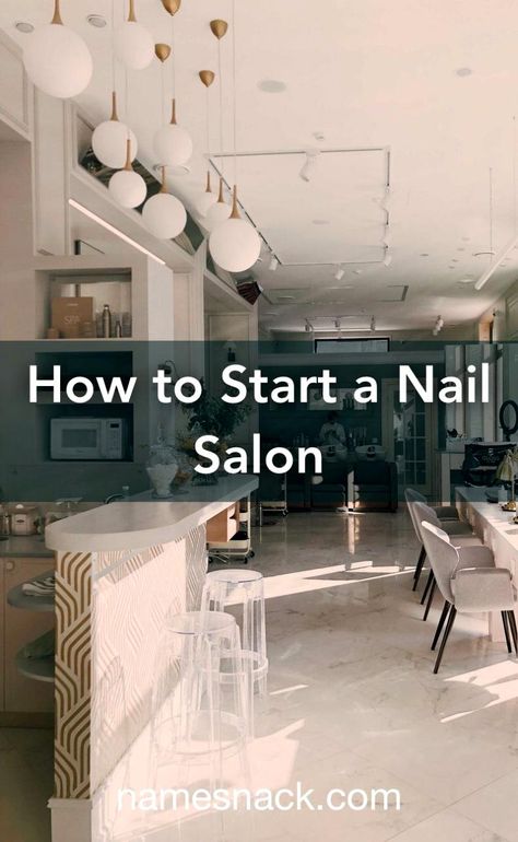 Read our in-depth guide on how to start a nail salon business. Small Nail Spa Ideas, Simple Nail Room Ideas, Salon And Nail Bar Ideas, Nail Salons Decoration, Nail Salon Outside Decor, Idea For Nail Salon, Unique Nail Salon Decor, Nail Business Start Up, Nail Shop Interior Design Ideas