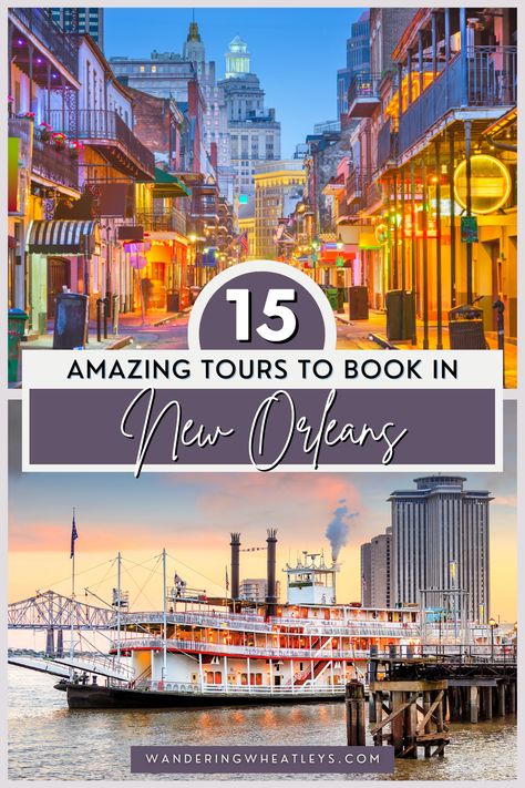 15 Best New Orleans Tours You Have to Book | New Orleans travel | tours in New Orleans | things to do in New Orleans | activities in New Orleans | tours to book in New Orleans | places to visit in New Orleans | places in New Orleans | New Orleans walking tours | New Orleans landmark tours | New Orleans food tours | New Orleans ghost tours | what to do in New Orleans | New Orleans adventure tours | French Quarter tours | tours in the French Quarter | USA tours | USA travel | #NewOrleans #toptours New Orleans Transportation, New Orleans Riverboat Cruises, New Orleans Tours, New Orleans Trip Planning, New Orleans Ghost Tour, New Orleans In April, New Orleans Activities, New Orleans Plantations, New Orleans Trip