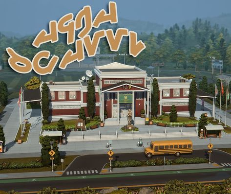 Sims 4 Daycare, Sims 4 Copperdale, Sims 4 College, 90s Teen Movies, Sims Lots, The Sims 4 Lots, Sims 4 House Building, Sims 4 Body Mods, Sims Building