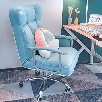 Comfy Office Chair, Desk Chair Comfy, Boss Chair, Game Chair, Blue Desk, Office Desk Chairs, Cute Furniture, Bedroom Items, Work Chair