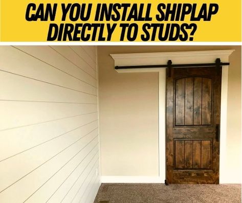 Can You Install Shiplap Directly To Studs (With No Drywall) Alternatives To Drywall Walls, Cheap Alternatives To Drywall, Basement Wall Paneling, Alternatives To Sheetrock Walls, No Drywall Wall Ideas, Drywall Alternatives For Walls, Alternative To Drywall, Shiplap Room, Paneling Sheets