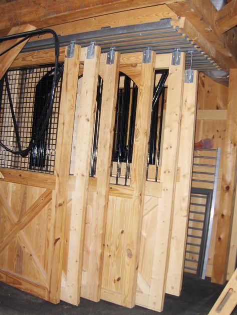 Diy Stall Doors, Horse Stalls Cheap, Horse Barn Doors, Horse Stalls Doors, Equine Stables, Stall Doors, Diy Horse Barn, Stall Door, Barn Stalls