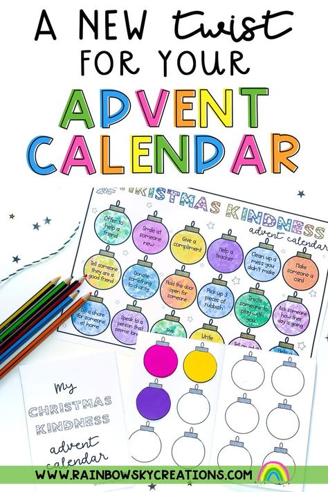 Christmas In The Classroom, Traditional Advent Calendar, Advent Calendar Activities, Compliment Someone, Christmas Teaching, Advent Activities, Christmas Countdown Calendar, School Clubs, School Calendar