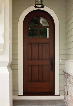 h o m e   s w e e t   h o m e on Pinterest | Cape Cod Houses ... Front Door With Glass, Wood Front Door, Tudor Style Homes, Door Entryway, Wood Front Doors, Arched Doors, Tudor House, Dream Cottage, Round Door