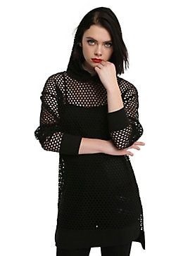 Fishnet Hoodie, Sleeveless Kimono, Fishnet Leggings, Sleeveless Duster, Girls Tunics, Classy Winter Outfits, Clothing Art, Fantasy Wardrobe, Halloween Vampire