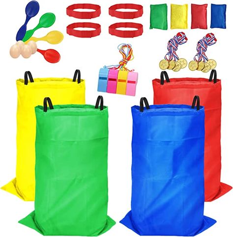 32 Pcs Outdoor Games Potato Sack Race Bags for Kids, Bean Bag Toss Game, 3 Legged Race Bands, Egg and Spoon Race Game, Carnival Outside Yard Lawn Games for Easter Halloween Christmas Birthday Party Games For Easter, 3 Legged Race, Potato Sack Race, Relay Race Games, Potato Sack Races, Egg And Spoon Race, Sack Race, Potato Sack, Bean Bag Toss Game