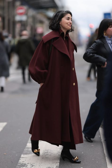 8 Of The Best Winter Coat Trends To Invest In For 2024 | British Vogue Burgundy Coat Outfit, Winter Coat Trends, Burgundy Coat, Best Winter Coats, Leopard Print Coat, Coat Trends, Trends For 2024, Wool Coats, Cold Weather Fashion