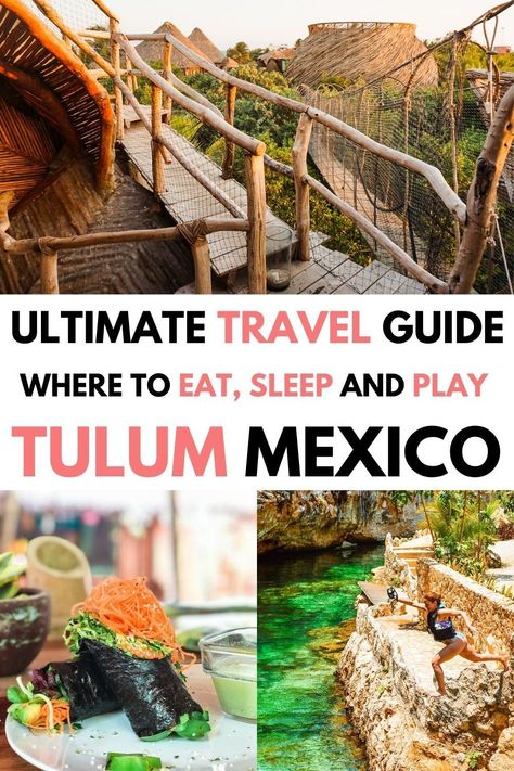 Complete Tulum travel guide including the best places to eat in Tulum, the best places to stay in Tulum, and the best things to do in Tulum. #tulum #mexico #tulummexico | Tulum Mexico outfits | Best Tulum resorts | Tulum Mexico photography | Tulum summer travel | Where to stay in Tulum | What to do in Tulum | Tulum restaurants | Tulum Travel Tulum Restaurants, Tulum Mexico Outfits, Tulum Resorts, Mexico Outfits, Tulum Travel Guide, Mexico Photography, Tulum Travel, Bucket List Vacations, Popular Travel Destinations