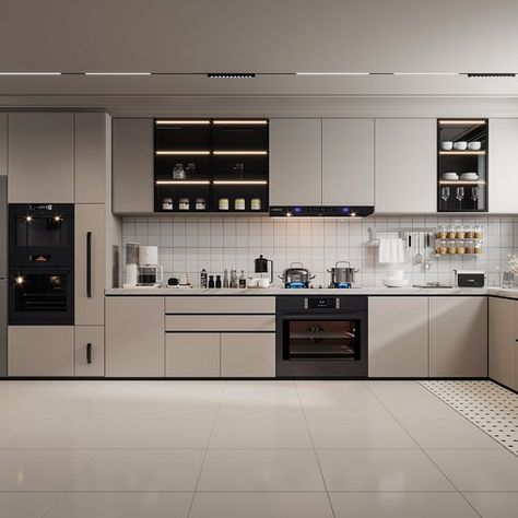 Modern kitchen Kitchen 360 View, Kitchen 3d Design, Kitchen Furniture Design Modern, Kitchen Elevation, 3d Kitchen Design, Modern Kitchen Open, Kitchen Scene, Modern Kitchen Appliances, Kitchen 3d