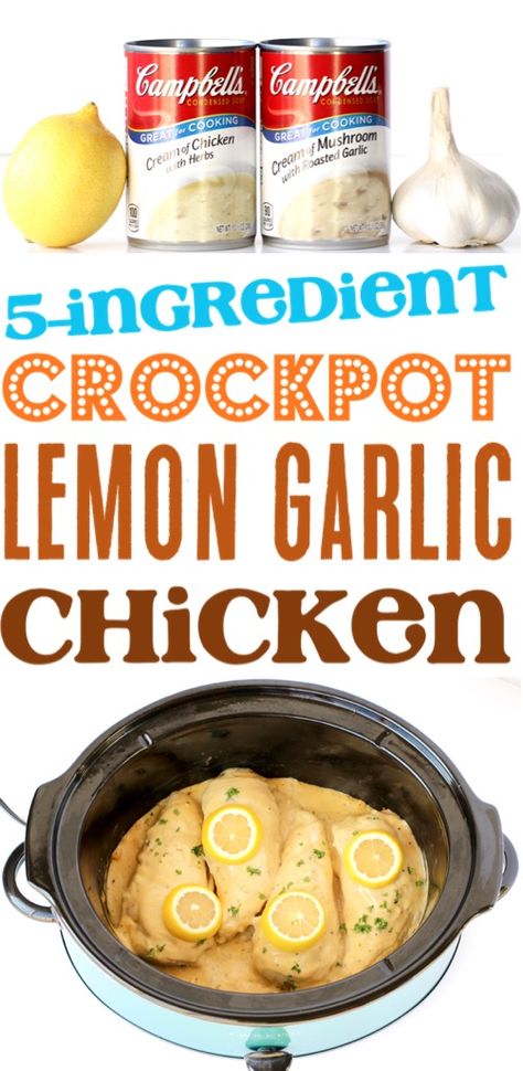 Lemon Garlic Chicken Recipe, Garlic Chicken Recipes Easy, Best Dinners, Chicken Recipe Easy, Garlic Chicken Recipe, Easy Crockpot Dinners, Lemon Chicken Recipe, Garlic Chicken Recipes, Lemon Garlic Chicken