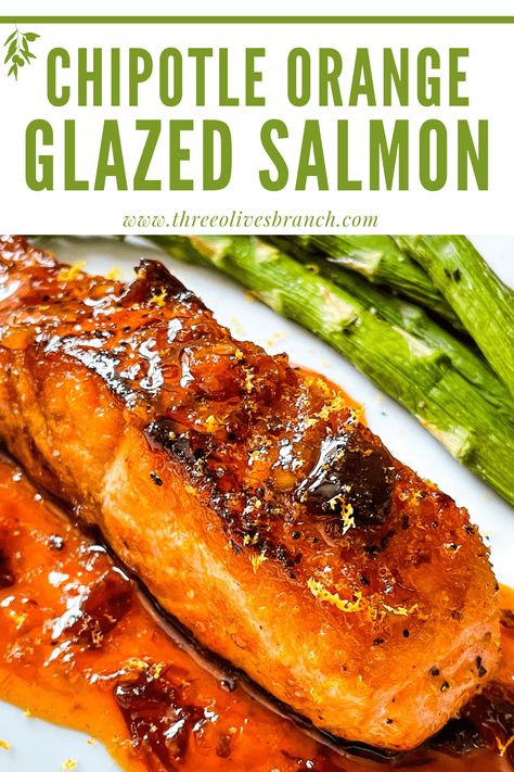 Orange Glazed Salmon, Sauce For Salmon, Food Fish, Seafood Recipe, Orange Salmon, Spicy Salmon, Orange Glaze, Easy Seafood, Shellfish Recipes