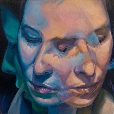 Slipping Away | Scott Hutchison http://www.scotthutchison.com/paintings/slipping  Figurative Artist Portraiture Artist, Art Alevel, Gcse Art Sketchbook, A Level Art Sketchbook, Portraiture Art, The Human Condition, Layered Art, Identity Art, A Level Art