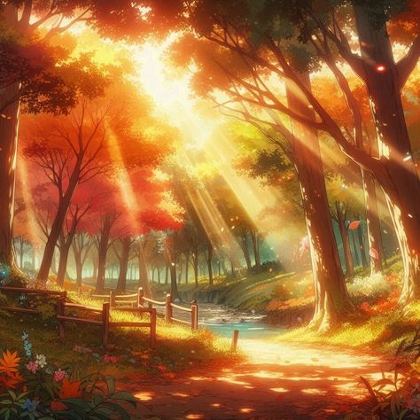 Anime Autumn, Anime Forest, Anime Bg, Friendly Fox, Forest Background, Instagram Autumn, Forest Park, Autumn Forest, Shop Ideas