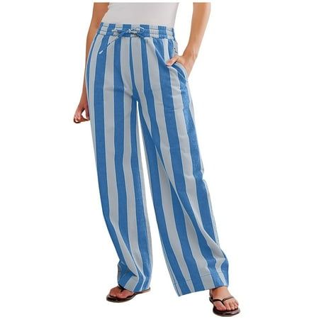 Striped pajama pants