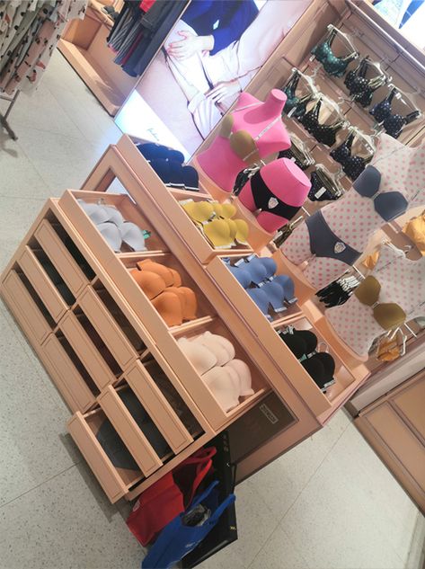 lingerie display cabinet with drawers, lingerie storage cabinet with drawers for sale Lingerie Cabinet, Bra Display, Lingerie Display, Lingerie Store Design, Lingerie Storage, Fashion Retail Interior, Diy Drawer Organizer, Clothing Store Interior, Cabinet With Drawers