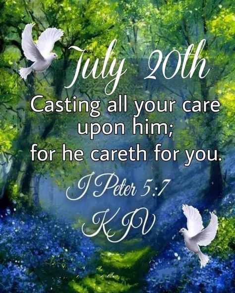 Daily Bible Devotions, Cast All Your Cares, Cast Your Cares, Good Morning God Quotes, Middle Child, King James Bible, And July, People In Need, Daily Bible Verse