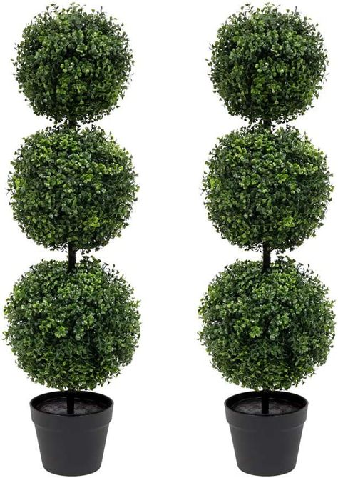 Love these topiary boxwoods! Faux Outdoor Plants, Cypress Plant, Boxwood Tree, Outdoor Topiary, Boxwood Plant, Topiary Tree, Topiary Plants, Artificial Topiary, Boxwood Topiary