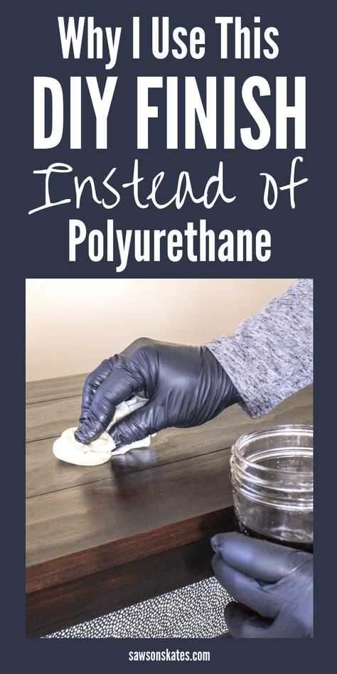 Polyurethane is too fussy! I searched for ideas for finishes I could use instead of poly and found this recipe (lots of great tips too). It’s easy to make, easy to apply and nearly impossible to mess up! It can be used on raw wood or over stain. It’s the perfect finish for art projects or DIY furniture. #woodfinish #polyurethane #polyurethanefinish #diy #diyfurniture #woodworking #woodworkingtips #diywoodprojects #sawsonskates Wood Crafting Tools, Diy Holz, Popular Woodworking, Furniture Repair, Woodworking Jigs, Wood Working For Beginners, Woodworking Furniture, Raw Wood, Furniture Restoration