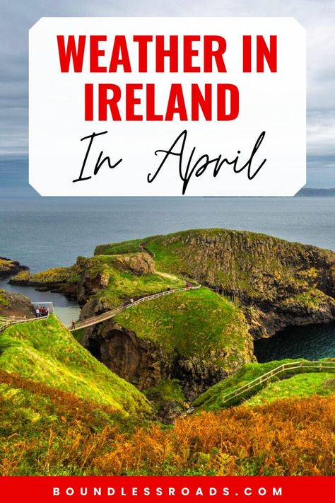 Planning a trip to Ireland in April? Get the scoop on the weather, the top things to do, and insider tips for making the most of your springtime visit to the Emerald Isle, where lush landscapes and lively festivals await. Ireland In April, Ireland In March, Traveling To Ireland, March Weather, April Travel, April Weather, Ireland Weather, Trip To Ireland, Seasons Months