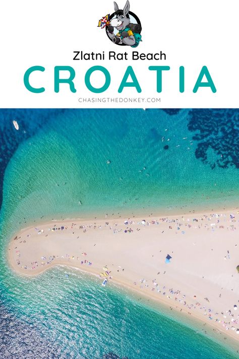 Croatia Travel Blog: Zlatni Rat Beach is by far and away Croatia's most beautiful and unique beach. Here is how to get there and what to do. #Croatia #CroatiaTravel #TravelTips #BeachTravel Zlatni Rat, Croatian Coast, Croatia Vacation, Croatia Beach, Single Travel, Visit Croatia, Famous Beaches, Hidden Beach, Croatia Travel