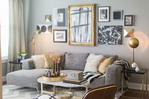 Decorating Ideas For Living Rooms - Every Living Room | Furniture Choice Silver Living Room, Furnitur Ruang Keluarga, Gold Living Room, Trendy Living Rooms, White Living, Design Del Prodotto, Living Room Grey, New Living Room, A Living Room