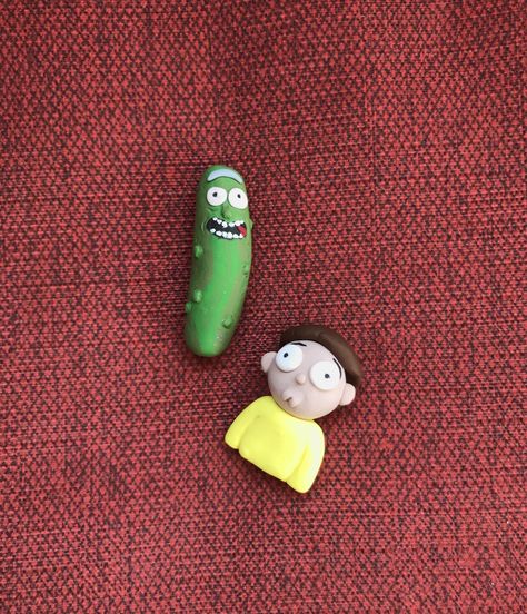 Rick And Morty Clay Art, Rick And Morty Crafts, Clay Pickle Rick, Rick And Morty Sculpture, Rick And Morty Ashtray, Rick And Morty Funko Pop, Pickle Rick, Easy Clay Sculptures, Rick Y Morty