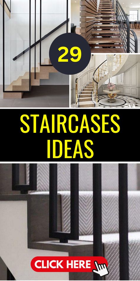 29 Unique Staircase Ideas to Elevate Your Home's Design Elegantly - placeideal.com Modern Staircase Spindles, Unique Staircase Ideas, Narrow Staircase Ideas, Stairs Design Modern Small Spaces, Staircases Ideas, Minimalist Staircase, Contemporary Staircase Design, Enclosed Staircase, Modern Staircase Railing