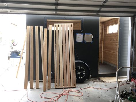 A mobile sauna build project that the most amateur builder can Finnish on their own | Saunatimes Mobile Sauna Projects, Mobile Sauna Diy, Sauna Mobile, Sauna Build, Sauna Project, Sauna Ideas, Mobile Sauna, Building A Sauna, Sauna Diy