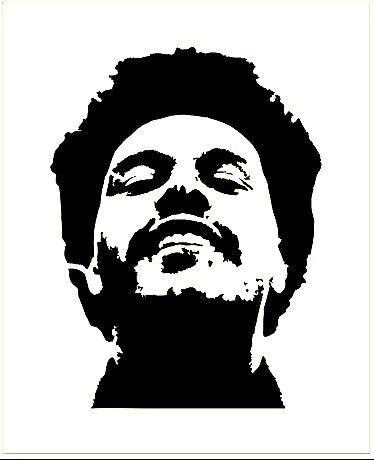 I made it black and white ans not beige like the other ones!! Cuz I wanted one to make into a tee The Weeknd Vector Art, The Weeknd Stencil, Black And White Stencil Art, The Weeknd Outline, Weeknd Black And White, The Weeknd Black And White, Black And White Album Covers, Album Cover Art, Stencil Art