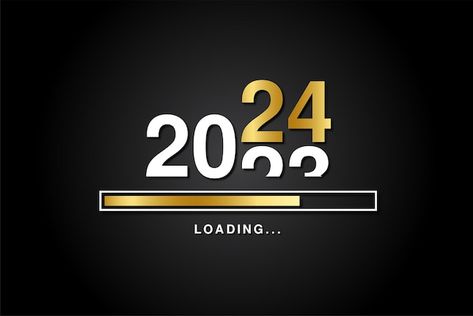 New Year Loading, Qhd Wallpaper, Year 2024, Premium Vector, Graphic Resources, Celebrities, Christmas