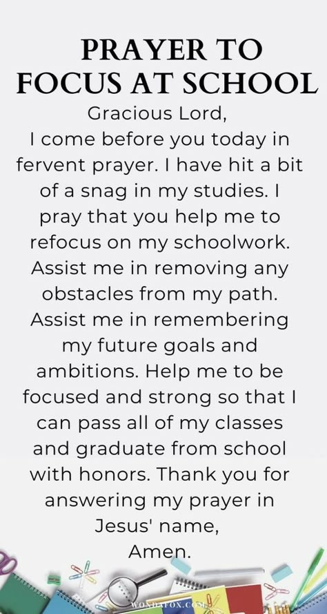 School Affirmations Student, Prayer For High School Student, Prayer For Nursing Students, Nursing Student Affirmations, Encouragement For College Students, Prayer Before School, Prayers For Students, Prayer For School, Exam Prayer