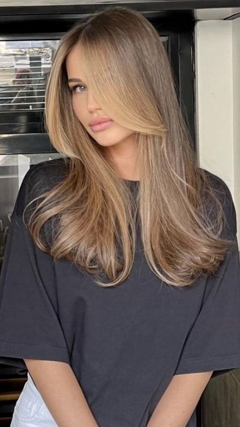 50 Blunt Cuts and Blunt Bobs That Are Dominating in 2024 Tallulah Metcalfe Haircut, Middle Length Haircut Straight, Middle Length Straight Hair, No Layers Haircut Long, Medium Hair With Long Bangs, 90 S Haircut, Haircuts With Face Framing Layers, Breast Length Hair, Brown Hair Face Framing